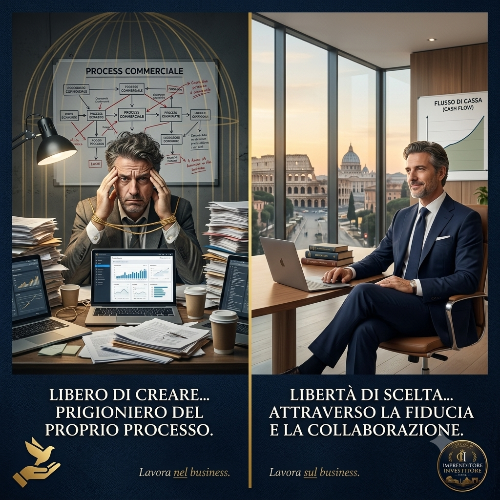 Confronto tra imprenditore prigioniero e libero finanziariamente